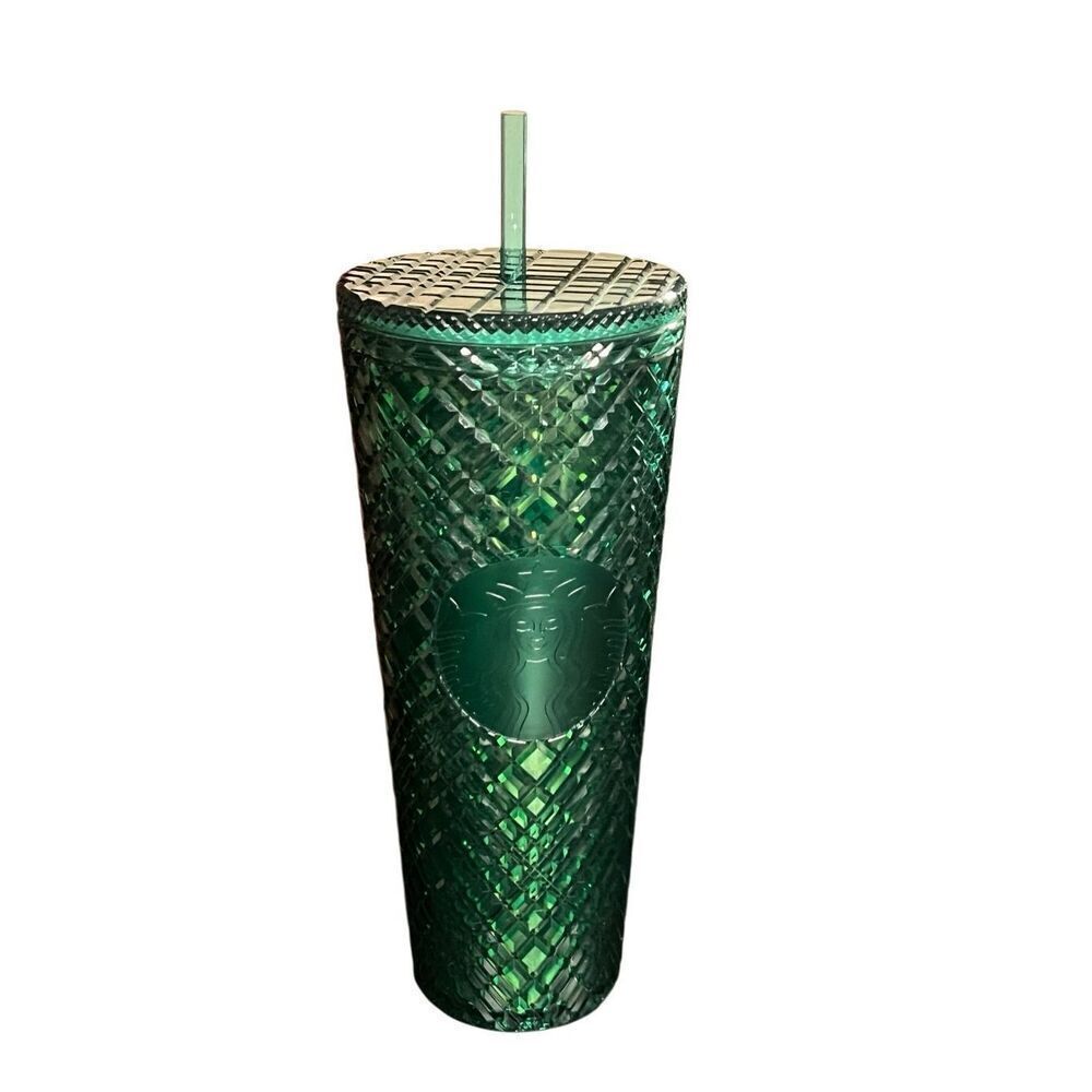 Starbucks 2021 Jeweled Emerald Green Venti Acrylic 24oz Tumbler